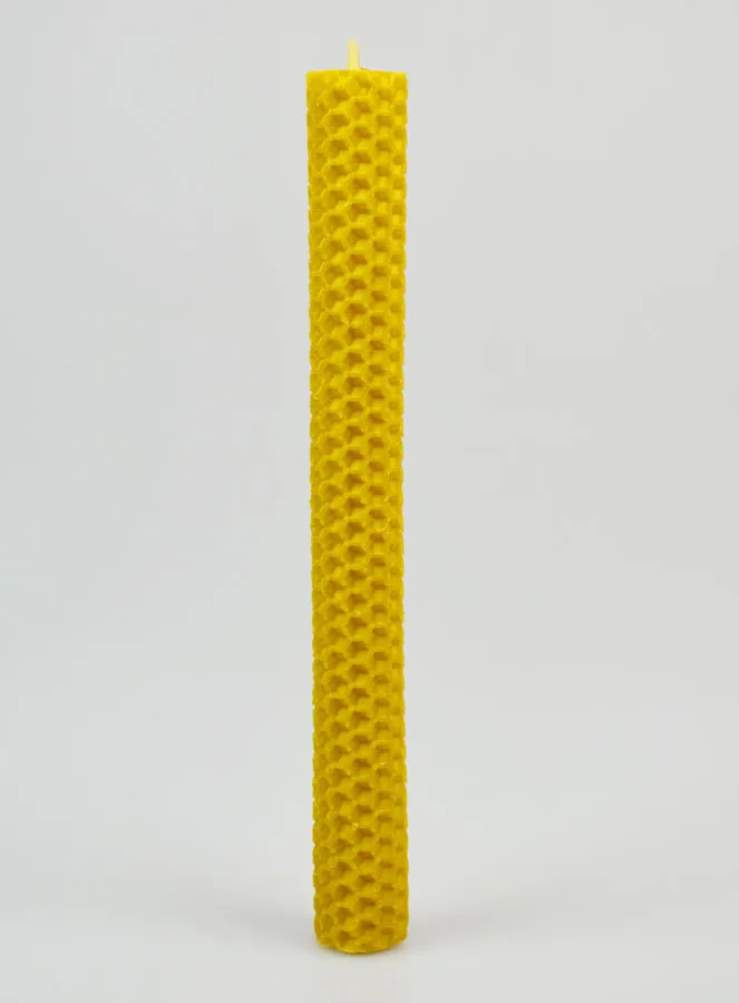 Kaars van Bijenwas 100% Natuurlijk - 20cm (pic 1)