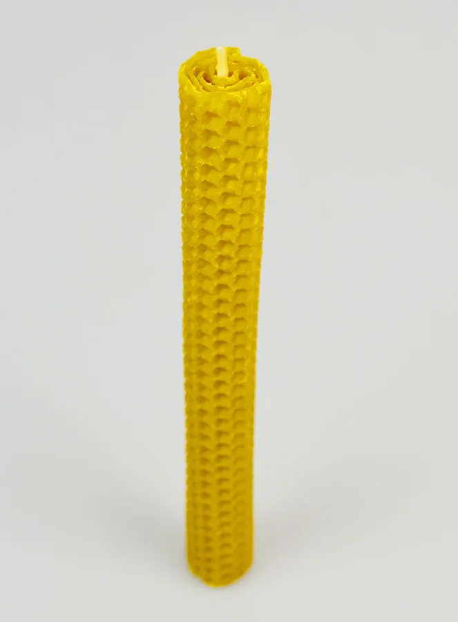 Kaars van Bijenwas 100% Natuurlijk - 20cm (pic 2)