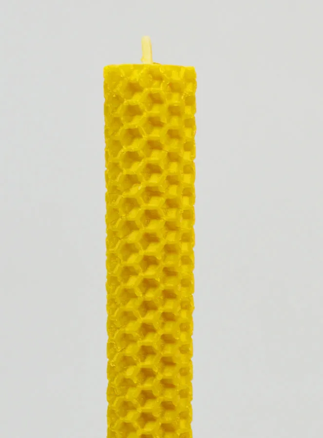 Kaars van Bijenwas 100% Natuurlijk - 20cm (pic 3)