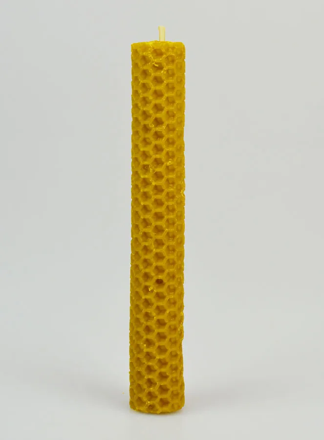 Kaars van Bijenwas 100% Natuurlijk - 15cm (pic 1)