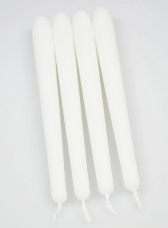 Set 4 Gotische Kaarsen 25cm - Wit (pic 2)