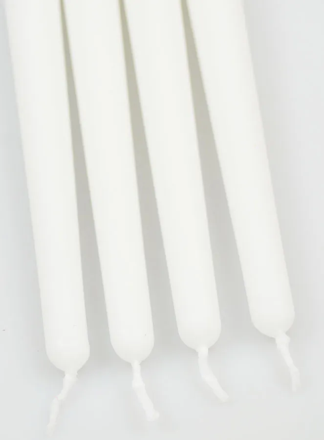 Set 4 Gotische Kaarsen 25cm - Wit (pic 4)