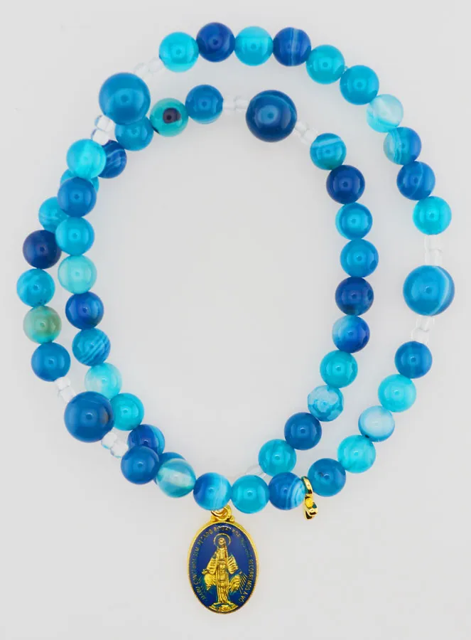 Rozenkrans Wonderdadige Medaille van Echt Agaat (pic 1)