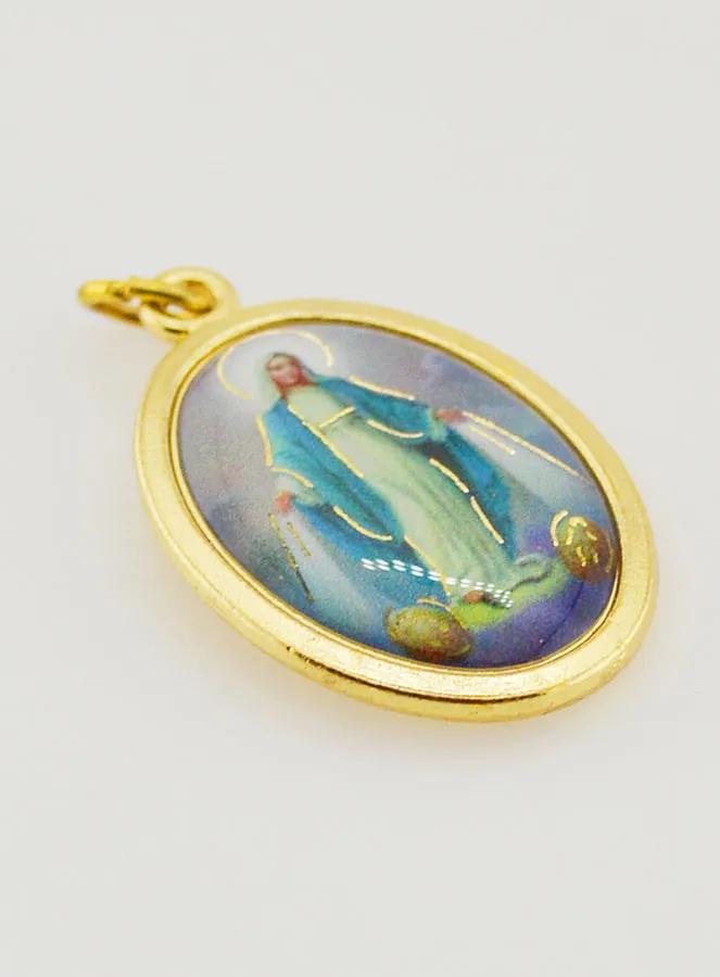 Gekleurde Medaille Maria Wonderdadige 22mm (pic 3)