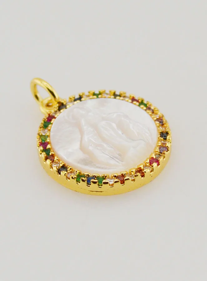 Medaille Maria Wonderdadige van Parelmoer - 15mm (pic 3)