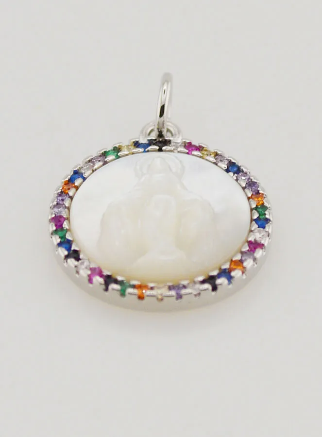 Medaille Maria Wonderdadige van Parelmoer - 15mm (pic 2)