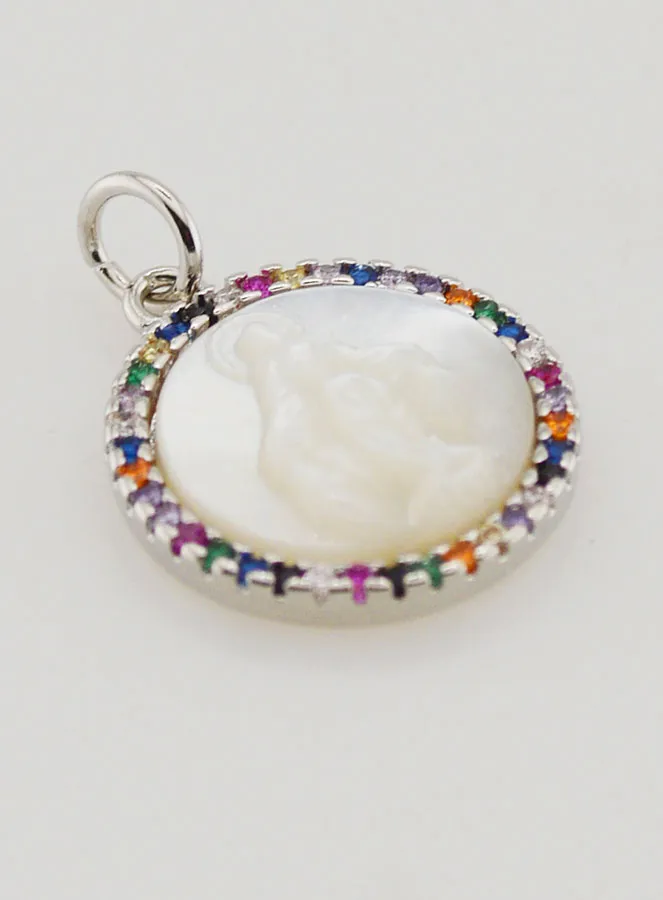 Medaille Maria Wonderdadige van Parelmoer - 15mm (pic 3)