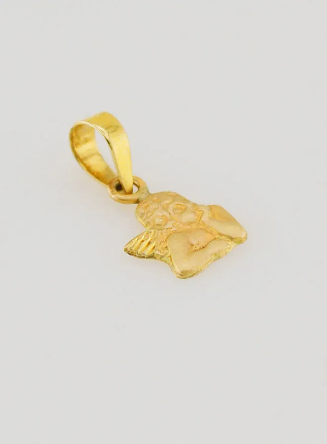 Hanger Beschermengel van 375 Goud - 6mm (pic 3)