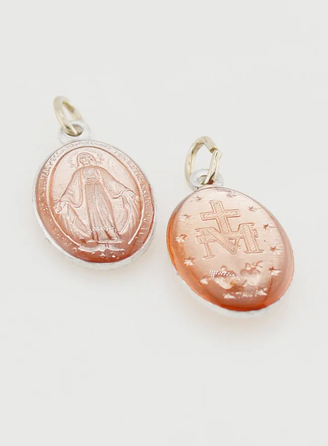 Roze Wonderdadige Medaille - 14mm (pic 2)