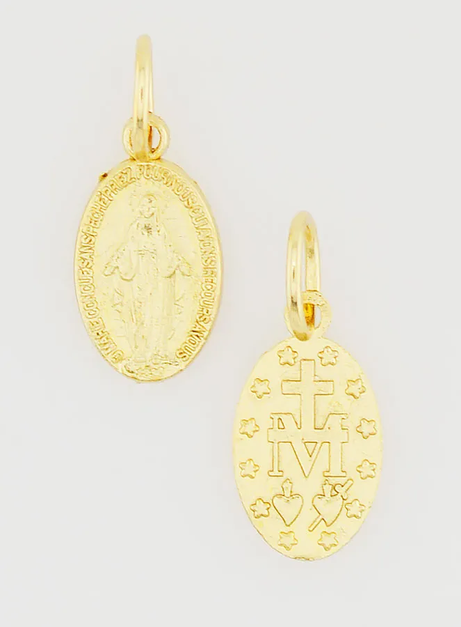 Goudkleurige Wonderdadige Medaille Rue du Bac Parijs - 12mm (pic 1)