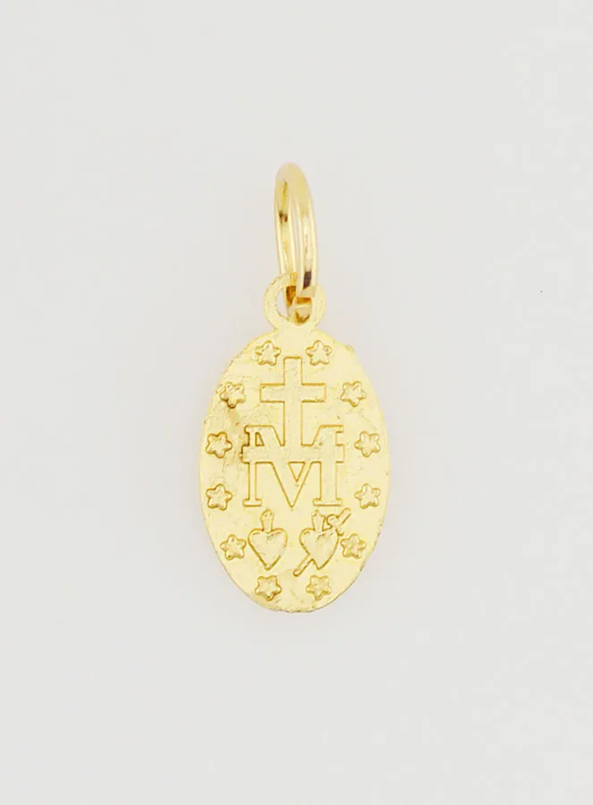 Goudkleurige Wonderdadige Medaille Rue du Bac Parijs - 12mm (pic 4)