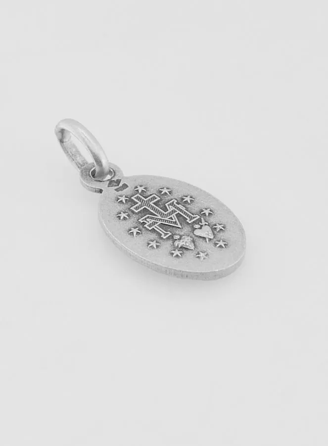 Geschulpte Wonderdadige Medaille Zilver - 13mm (pic 4)