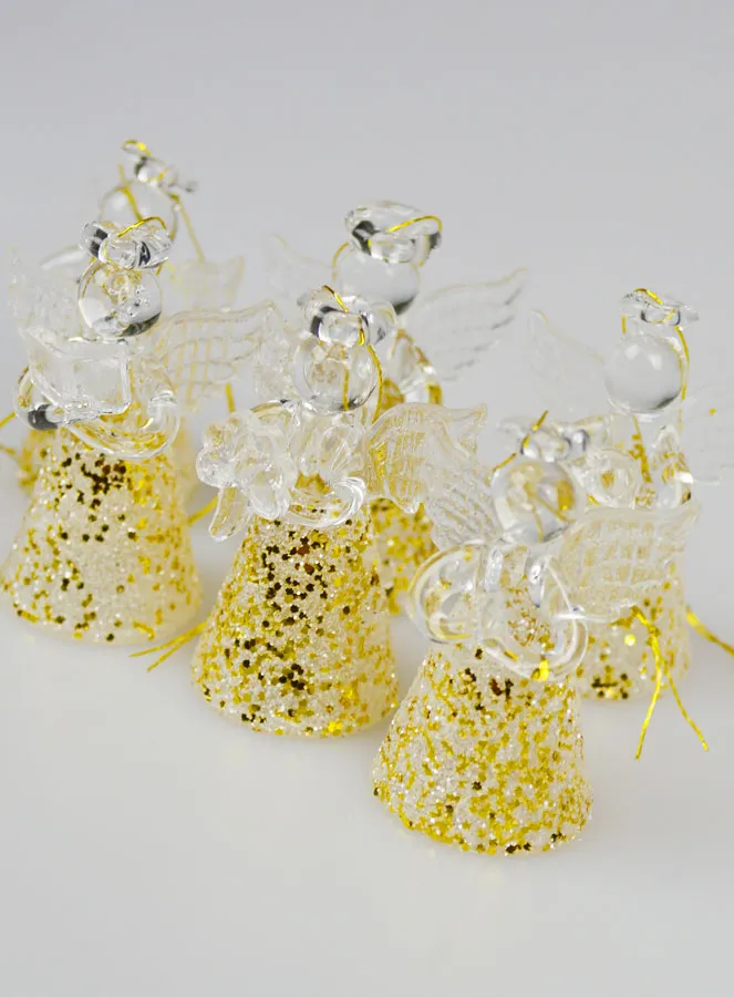 Set van 6 Engelen om op te Hangen - 4,5cm (pic 2)