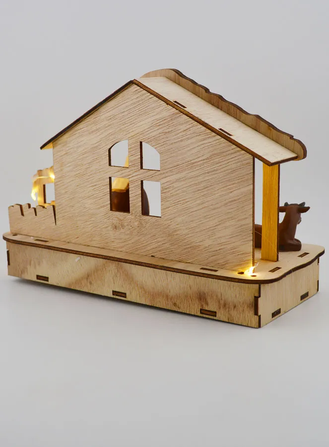 Verlichte Kerststal 20cm (pic 4)