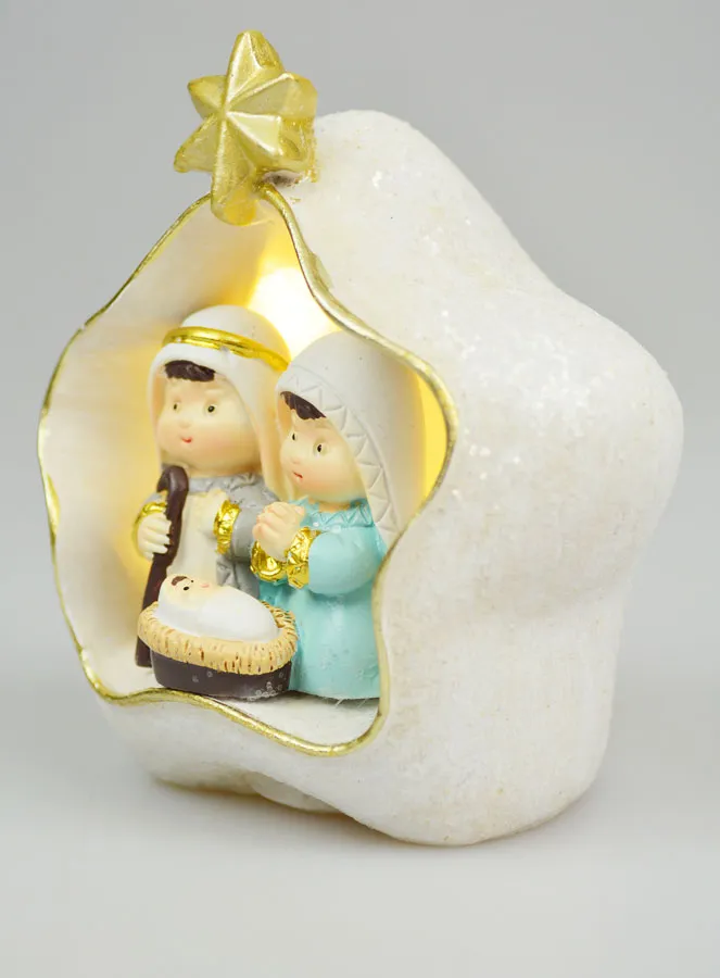 Verlichte Kerststal voor Kinderen - 9cm (pic 2)