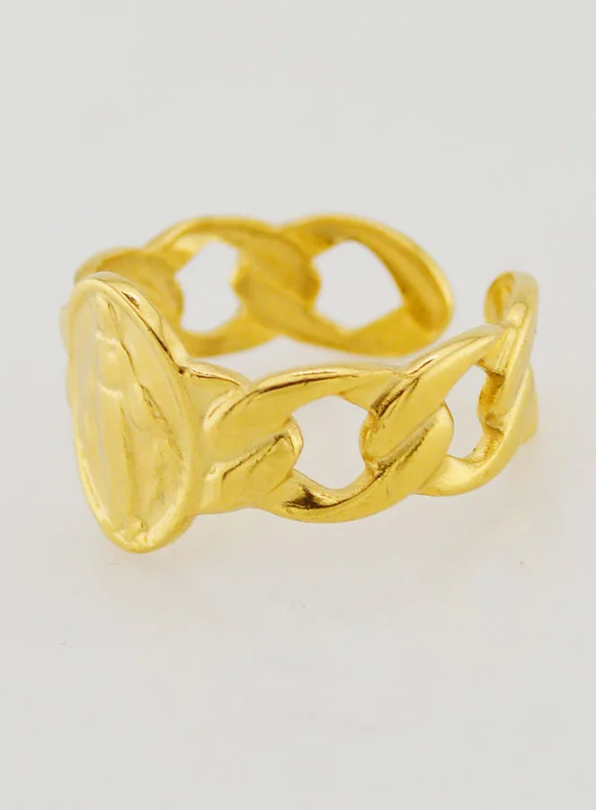 Religieuze Ring Maria Wonderdadige - Verstelbaar (pic 2)