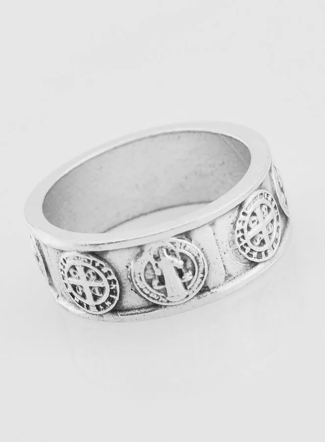 Religieuze Ring Heilige Benedictus - Maat 62 (pic 3)