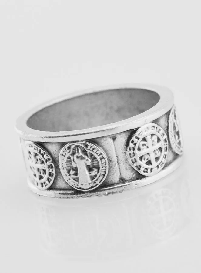 Religieuze Ring Heilige Benedictus - Maat 52 (pic 3)