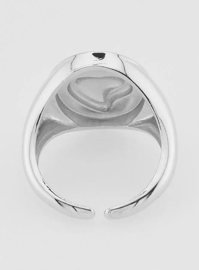 Verstelbare Ex Voto Zegelring van Zilverkleurig Messing (pic 4)