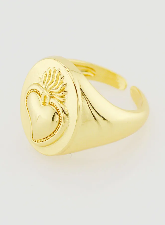 Ex Voto Ring van Goudkleurig Messing (pic 2)