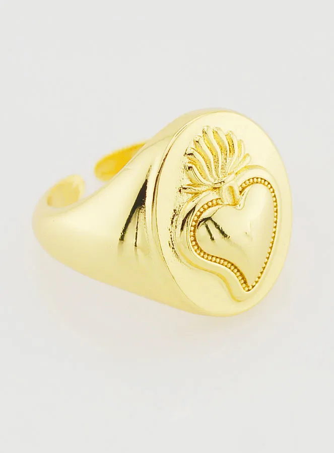 Ex Voto Ring van Goudkleurig Messing (pic 3)