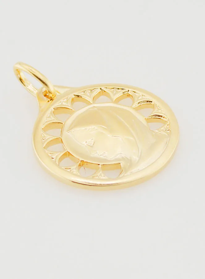 Opengewerkte Vergulde Hanger Maria - 20mm (pic 3)