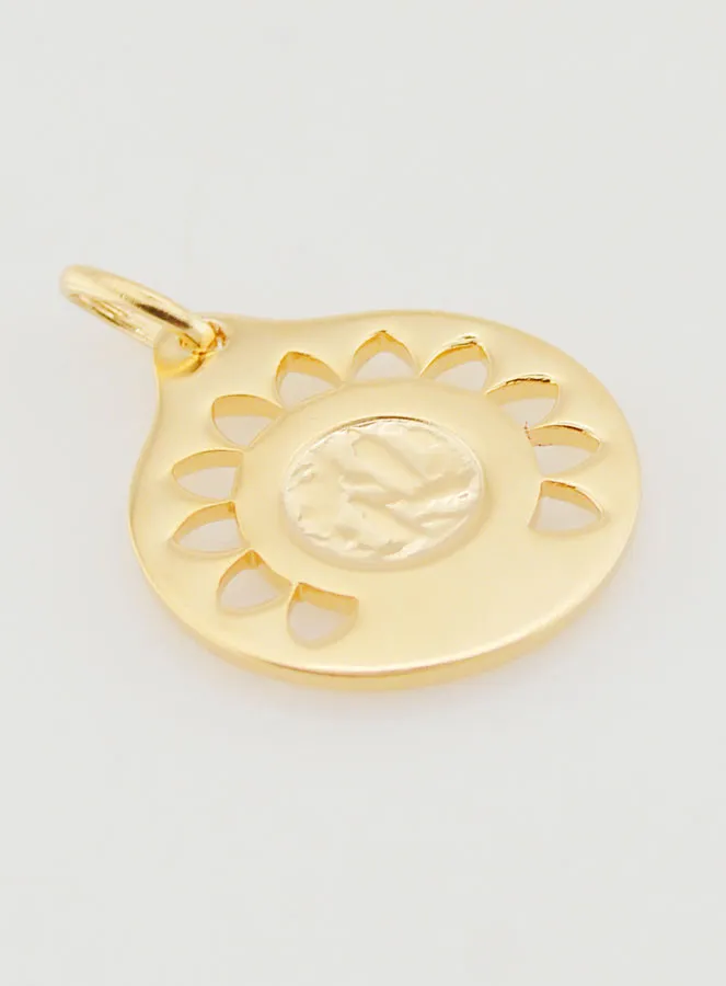 Opengewerkte Vergulde Hanger Maria - 20mm (pic 4)