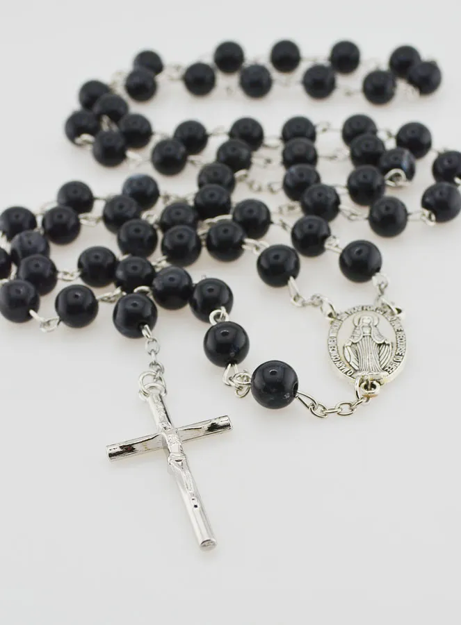 Rozenkrans Wonderdadige Medaille Zwarte Kralen (pic 2)