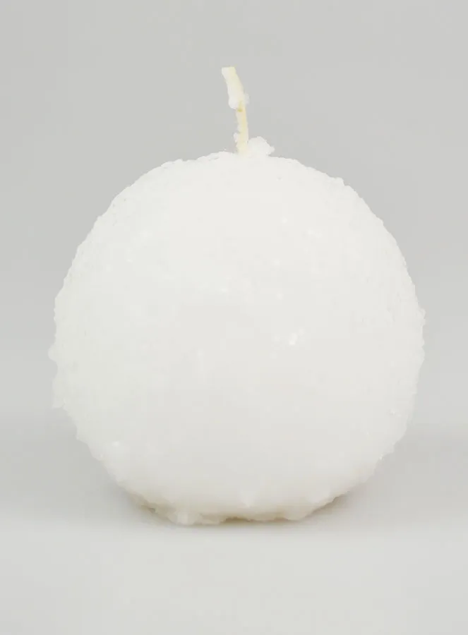 Decoratieve Kaars Winter Bal - 8cm (pic 1)