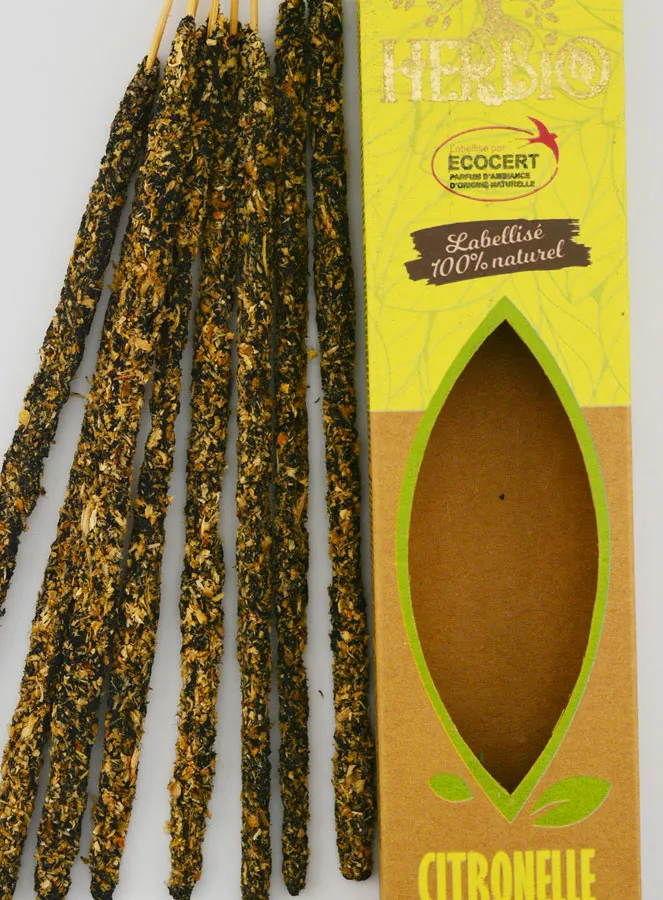 Eco-Gecertificeerde Wierookstokjes - HERBIO Citroengras 20g (pic 3)