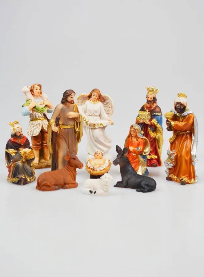 Kerststal met 11 Figuren - 8cm (pic 1)