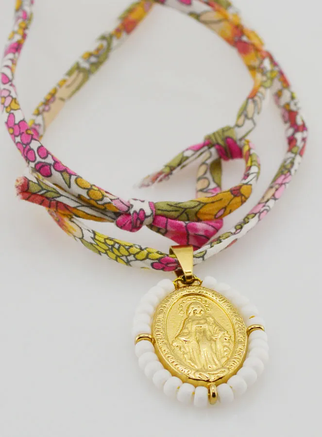 Wonderdadige Medaille met Kralen - Liberty Koord (pic 1)