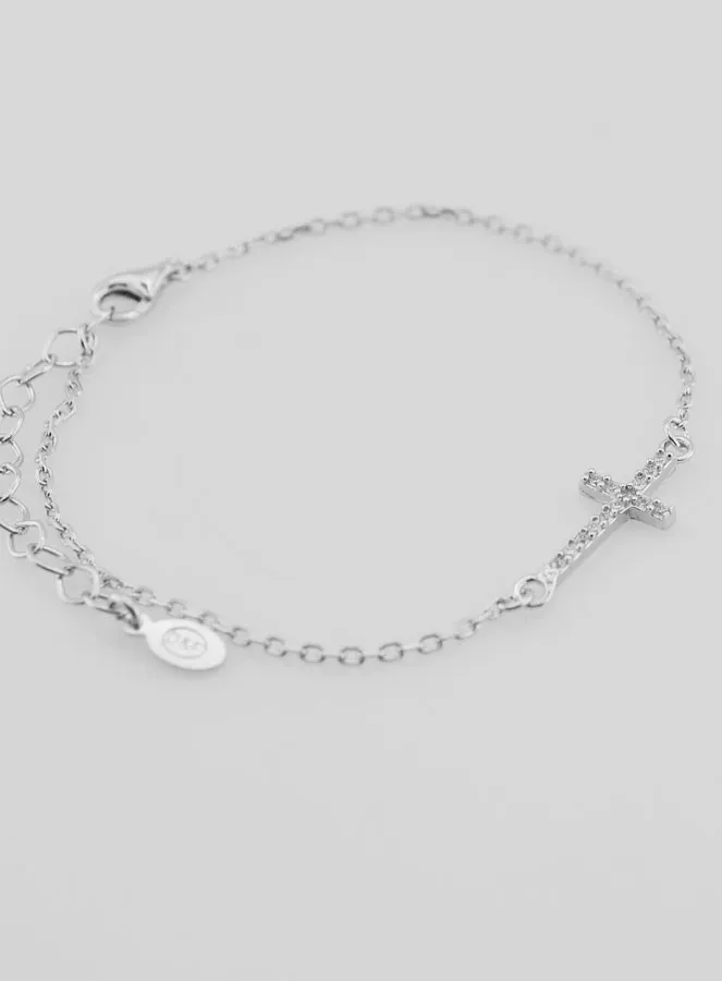 Religieuze Armband met Kruis - 925 Zilver (pic 3)