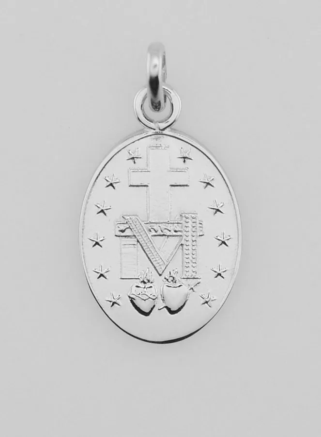 Wonderdadige Medaille 18k Witgoud - 20mm (pic 2)