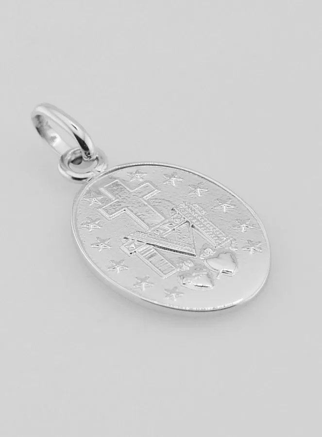 Wonderdadige Medaille 18k Witgoud - 20mm (pic 4)