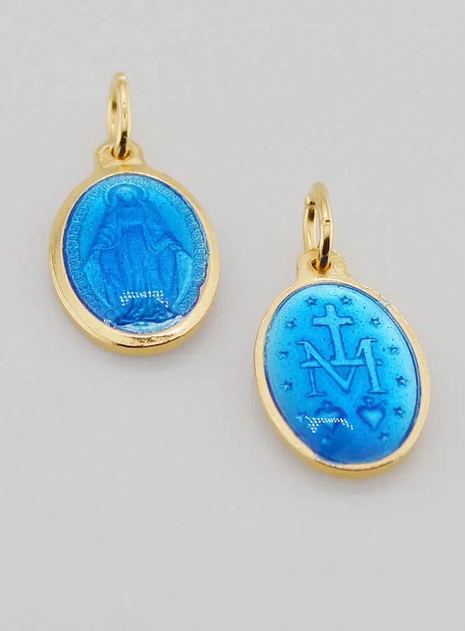 Wonderdadige Medaille van Verguld Zilver en Emaille - 17mm (pic 2)