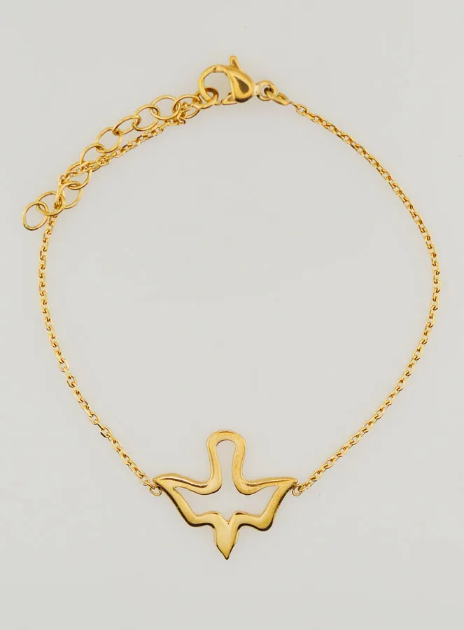 Armband Heilige Geest Filigraan van Goudkleurig Roestvrij Staal (pic 1)