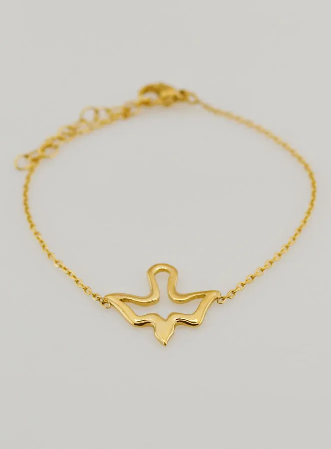 Armband Heilige Geest Filigraan van Goudkleurig Roestvrij Staal (pic 2)