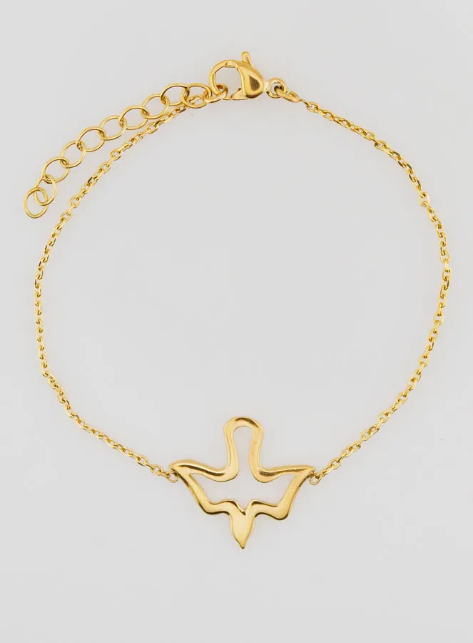 Armband Vormsel Heilige Geest van Goudkleurig Roestvrij Staal (pic 1)