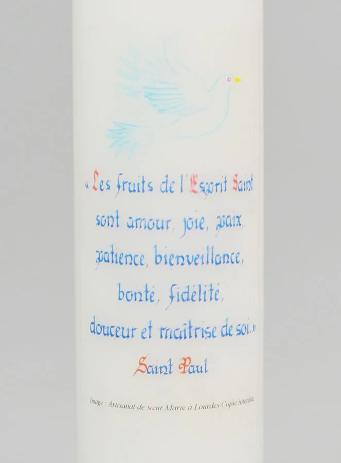 Kaars Vormsel De vruchten van de Heilige Geest - 20cm (pic 3)