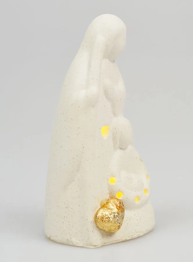 Verlicht Beeld van de Heilige Familie van Porselein - 11cm (pic 3)