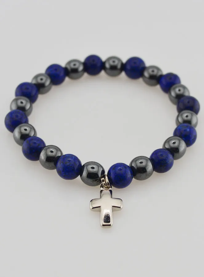 Edelsteen Armband - Hematiet en Lapis Lazuli (pic 2)