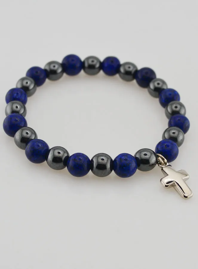 Edelsteen Armband - Hematiet en Lapis Lazuli (pic 3)