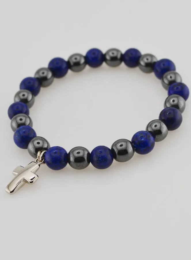 Edelsteen Armband - Hematiet en Lapis Lazuli (pic 4)