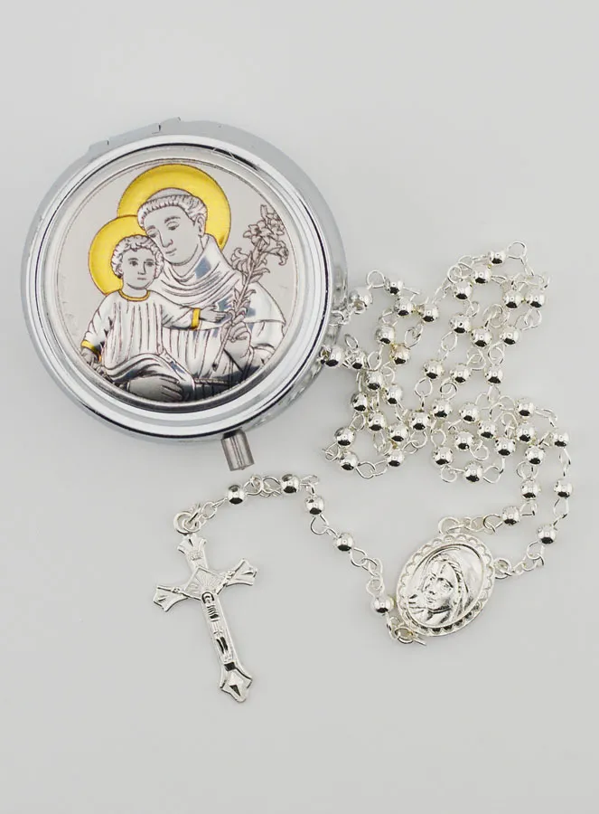 Rozenkransdoosje Heilige Antonius en Rozenkrans (pic 1)