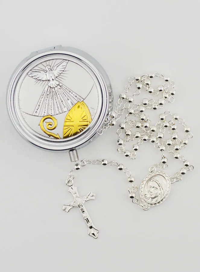 Vormsel Geschenk Rozenkransdoosje en Rozenkrans (pic 1)