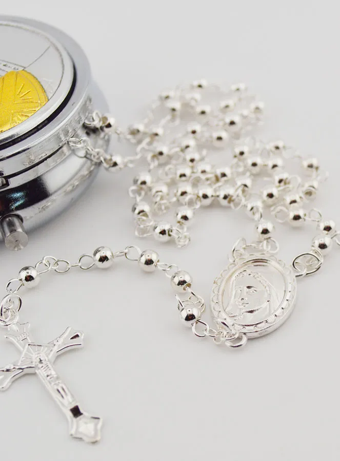 Vormsel Geschenk Rozenkransdoosje en Rozenkrans (pic 3)