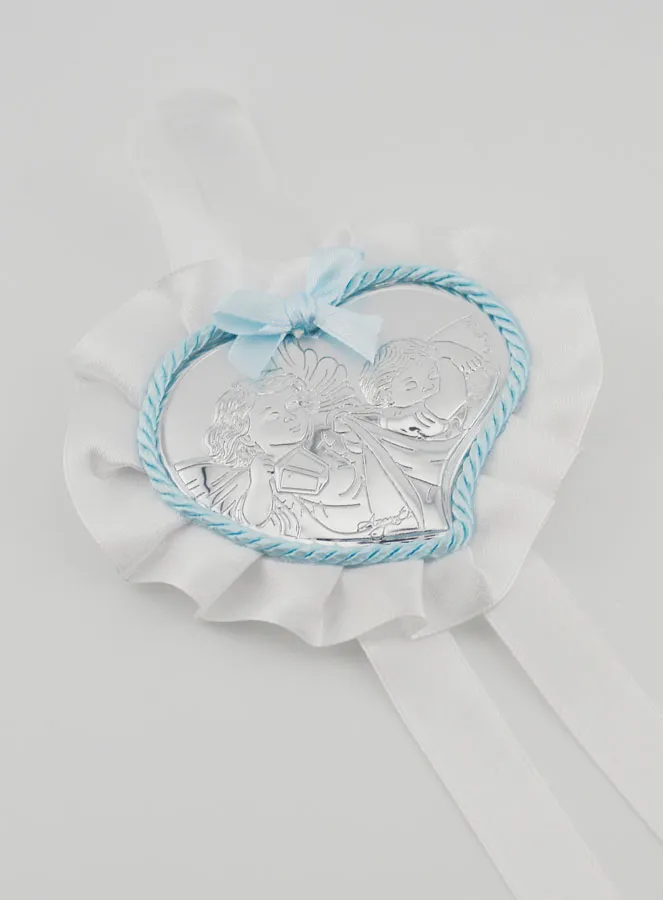 Doopcadeau - Medaillon voor Babywieg Hart en Bescherm Engel (pic 3)