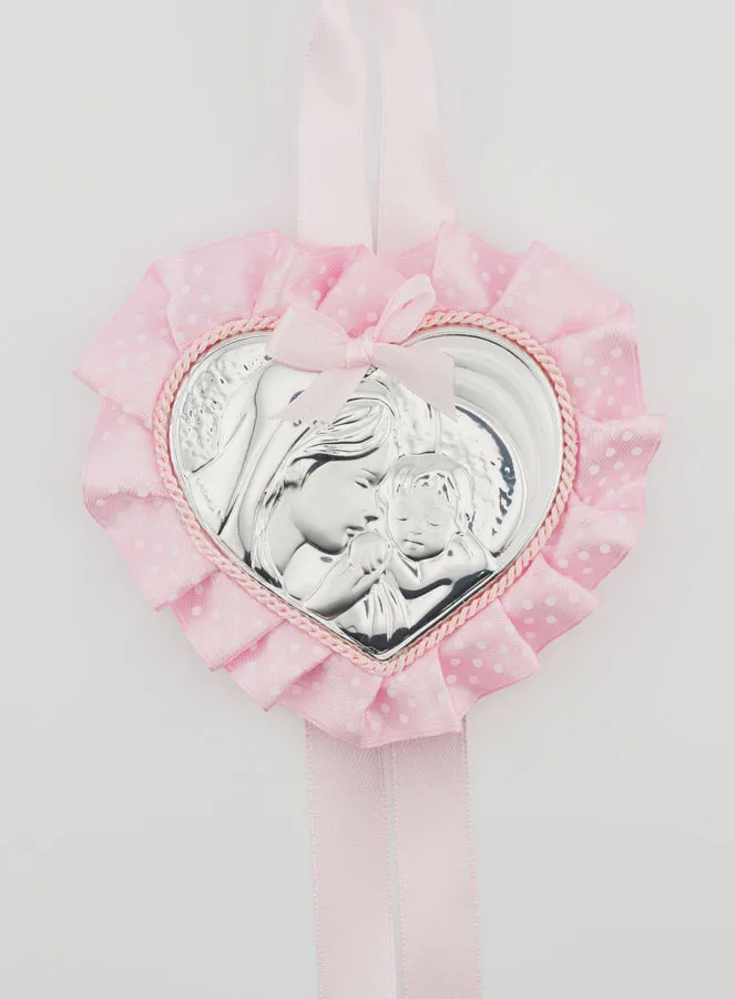 Doopcadeau -  Medaillon voor Babywieg Maria met Kind (pic 1)