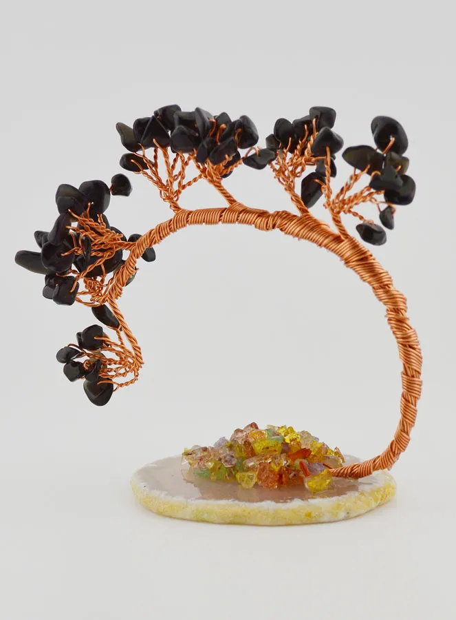 Levensboom op Agaat - Obsidiaan (pic 4)